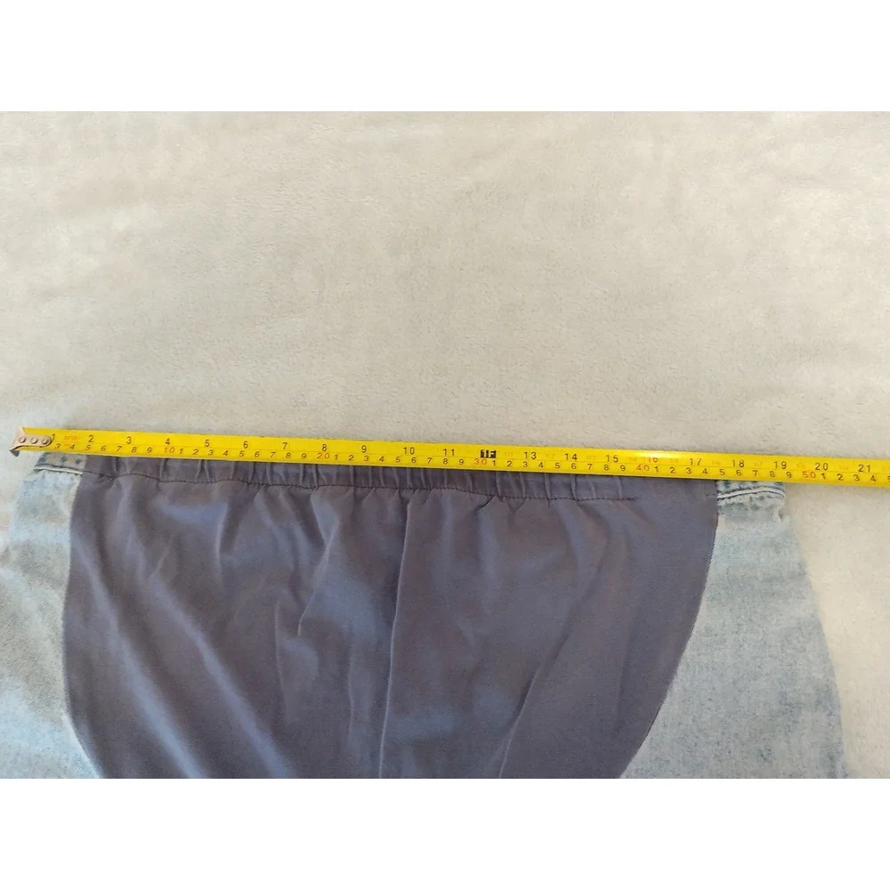 Motherhood Maternity Over Belly Carpenter Denim Shorts Women's XL Light Blue